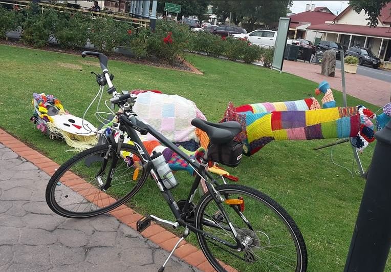 Jack Borbridge Gawler to Lyndoch - the scarecrow looking like some of the riders felt after their steady uphill ride