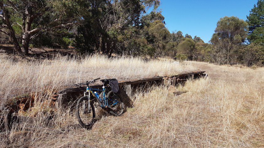 Collie Darkan Rail Trail - Remains of the platform at Boolading