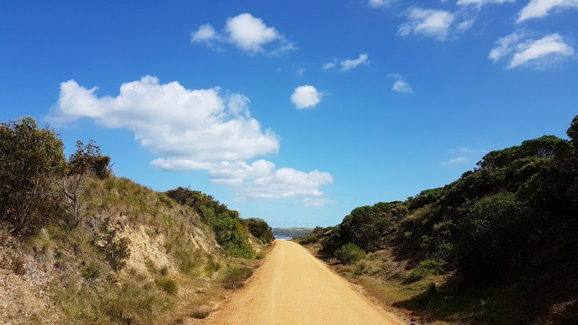 Bass Coast Rail Trail Wonthaggi to Kilcunda approaching Kilcunda Beach