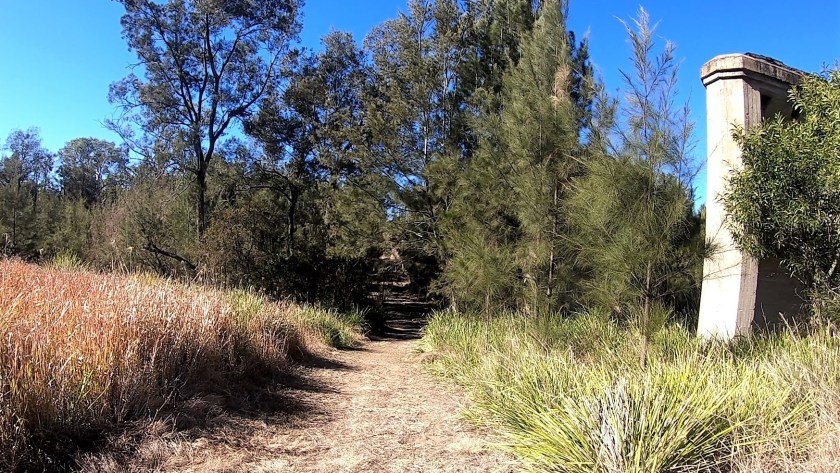 BVRT Yarraman to Blackbutt - the remains of the railway bridge at Harland Park