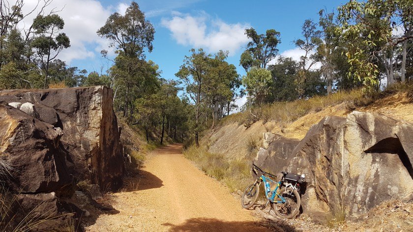WA Rail Trails - Railway Reserves Heritage Loop - cutting in southern section near Sawyers Valley