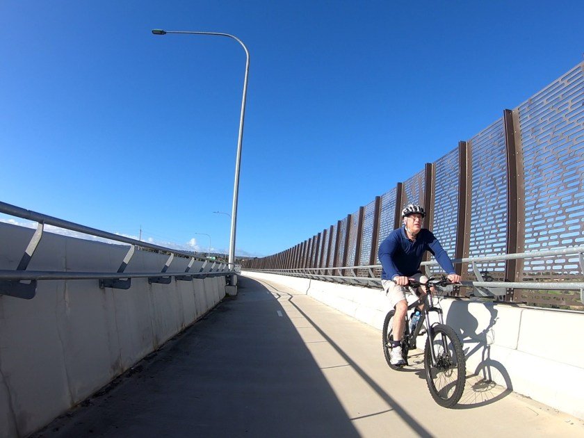 Coast to Vines Rail Trail - bridge over the M2 at Sheidow Park